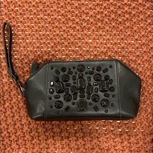 Black Clutch with Rhinestone Detail
